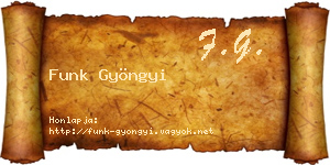 Funk Gyöngyi névjegykártya
