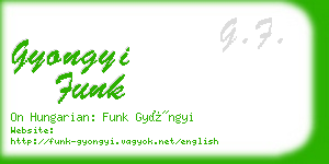 gyongyi funk business card